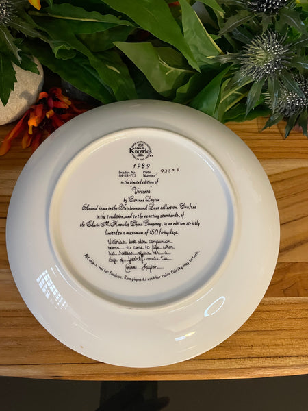 Victoria’s Plate Limited Edition- Collectible