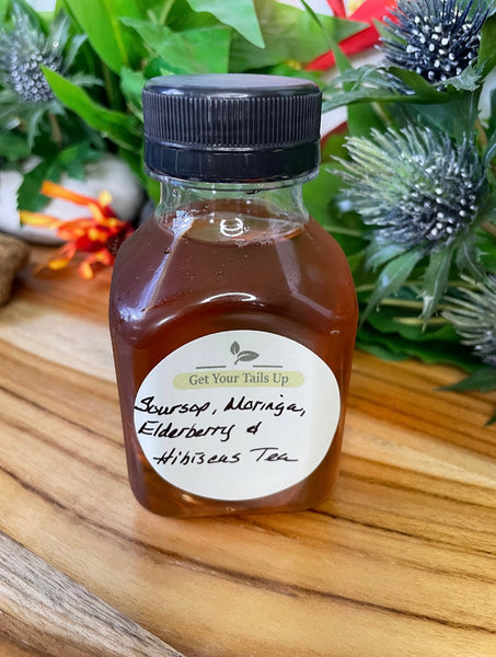Soursop, Moringa, Elderberry & Hibiscus,Organic Loose Leaf Tea or Liquid