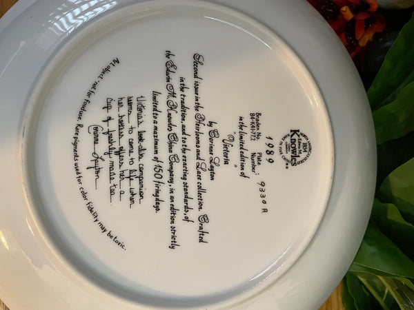 Victoria’s Plate Limited Edition- Collectible