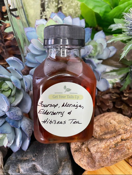 Soursop, Moringa, Elderberry & Hibiscus,Organic Loose Leaf Tea or Liquid