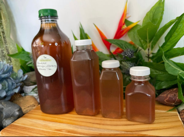 Soursop, Moringa, Elderberry & Hibiscus,Organic Loose Leaf Tea or Liquid
