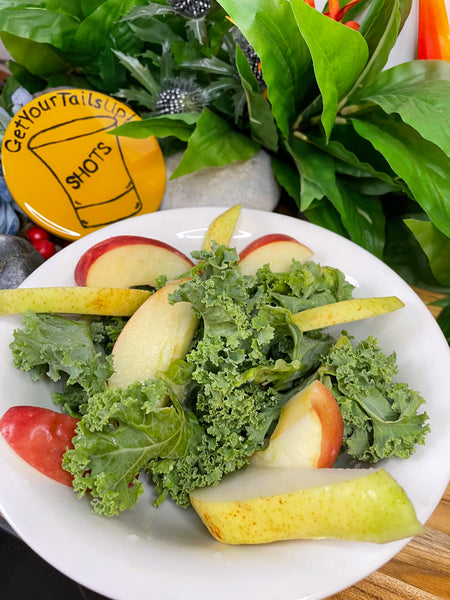 Organic  Kale Juice w/ Apple, Pear, and Mango Chunks