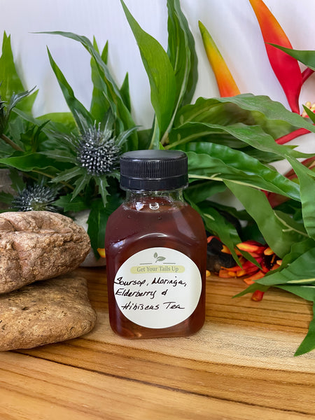 Soursop, Moringa, Elderberry & Hibiscus Liquid Tea