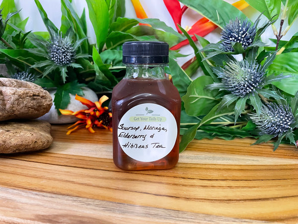 Soursop, Moringa, Elderberry & Hibiscus Liquid Tea