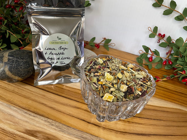 Lemon Ginger & Pineapple, Organic Loose Leaf Tea House Specialties .