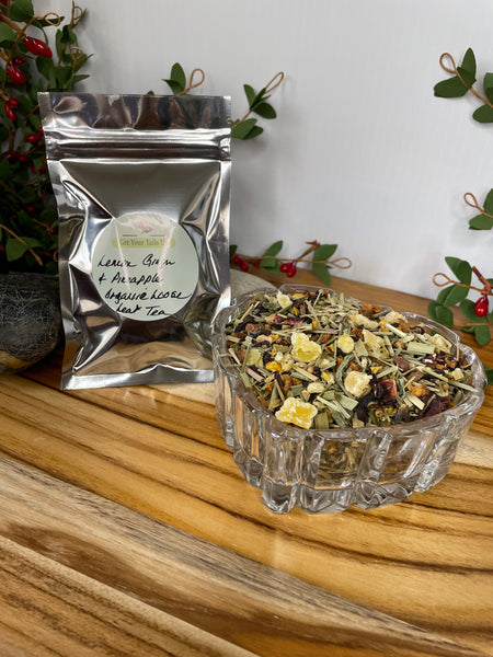 Lemon Ginger & Pineapple, Organic Loose Leaf Tea House Specialties .