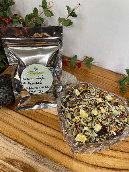 Lemon Ginger & Pineapple, Organic Loose Leaf Tea House Specialties .