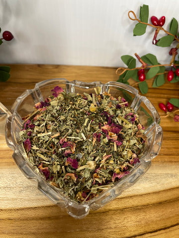 Passion Flower, Spearmint, Damiana, Lavender Rose, Lemongrass, Chamomile & Lemon Verbena, Organic Loose Leaf Tea House Specialties .