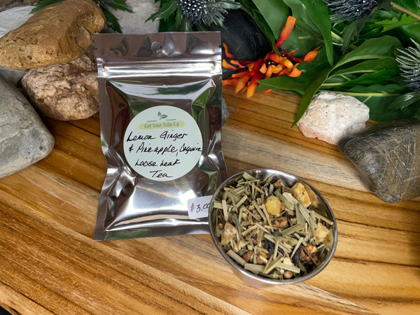 Lemon Ginger & Pineapple, Organic Loose Leaf Tea House Specialties .
