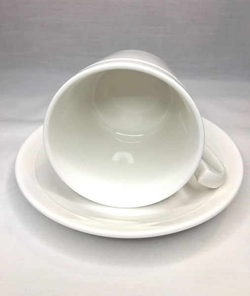 White, Tea Cup & Saucer