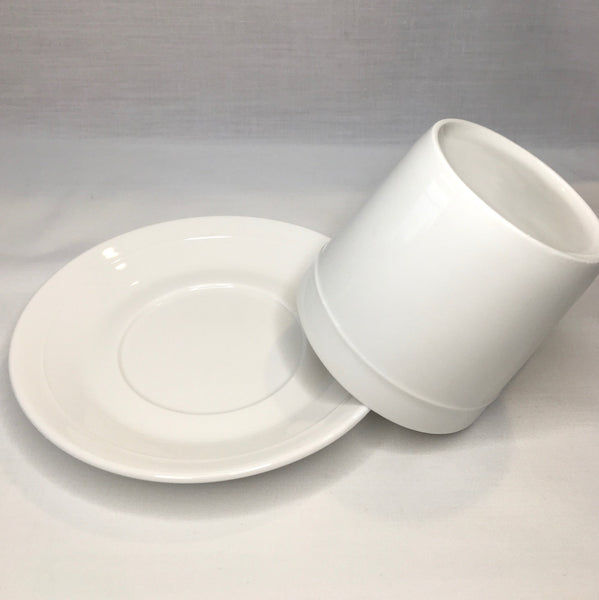 White, Tea Cup & Saucer