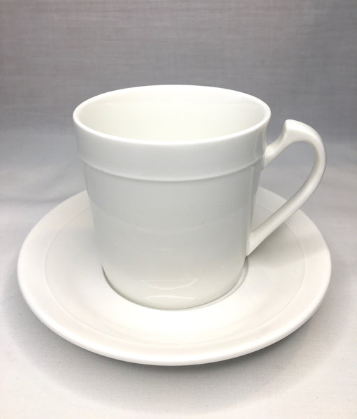 White, Tea Cup & Saucer