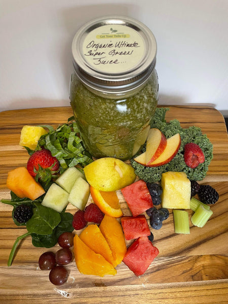 Organic Ultimate Super Green Juice w/Seasonal Fruits