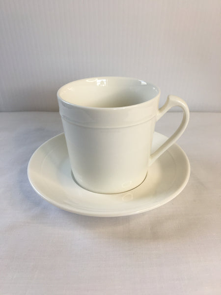 White, Tea Cup & Saucer